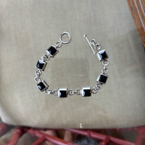 SILPADA Retired Silver Onyx 7” Bracelet - B0568 - Picture 8 of 11